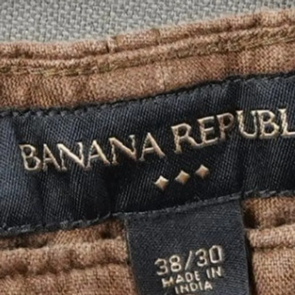 Banana Republic Linen Wide Leg Relaxed Pants Womens 38x30 Brown Trousers